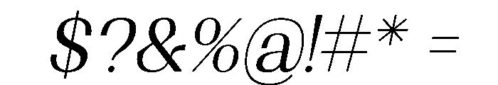 Shapfly Condensed Light Italic Font OTHER CHARS