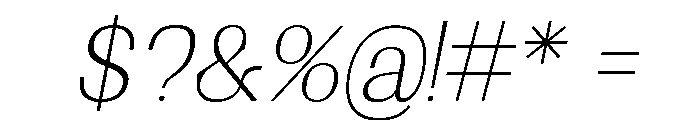 Shapfly Condensed Thin Italic Font OTHER CHARS