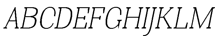 Shapfly Condensed Thin Italic Font UPPERCASE