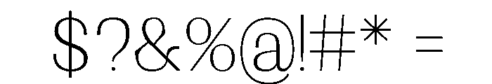 Shapfly Condensed Thin Font OTHER CHARS