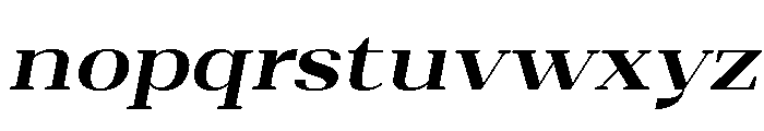 Shapfly Expanded Bold Italic Font LOWERCASE