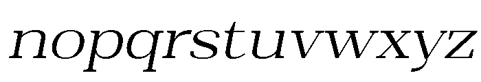 Shapfly Expanded Light Italic Font LOWERCASE