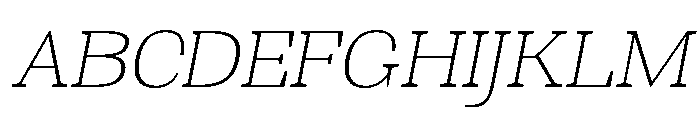 Shapfly Expanded Thin Italic Font UPPERCASE