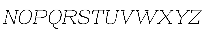 Shapfly Expanded Thin Italic Font UPPERCASE