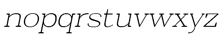Shapfly Expanded Thin Italic Font LOWERCASE