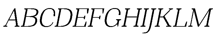 Shapfly Extra Light Italic Font UPPERCASE