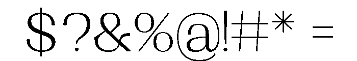 Shapfly Extra Light Font OTHER CHARS