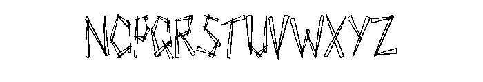Shard Sketch By Squeeb  Regular Font LOWERCASE