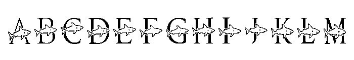 Shark Silhouette Displa Regular Font UPPERCASE