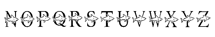 Shark Silhouette Displa Regular Font UPPERCASE