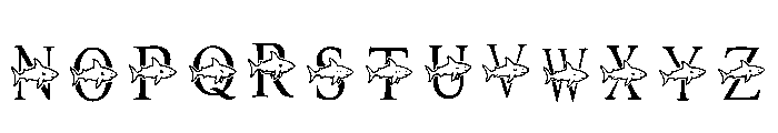 Shark Silhouette Displa Regular Font LOWERCASE