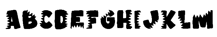 Shark Teeth Font UPPERCASE