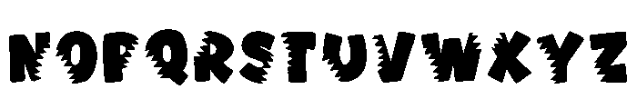 Shark Teeth Font UPPERCASE