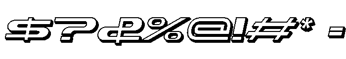 Sharkon Slant Extrude Regular Font OTHER CHARS