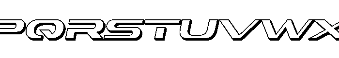 Sharkon Slant Extrude Regular Font UPPERCASE