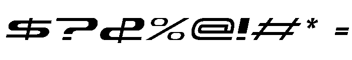 Sharkon Slant Regular Font OTHER CHARS