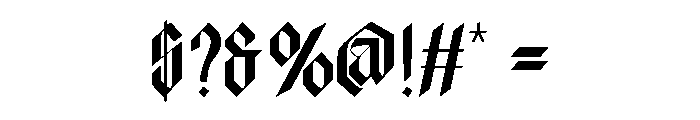 Sharp Shadows Font OTHER CHARS