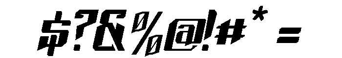 Sharpinoz Slanted Font OTHER CHARS
