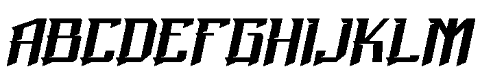 Sharpinoz Slanted Font UPPERCASE