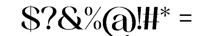 Shedia Regular Font OTHER CHARS