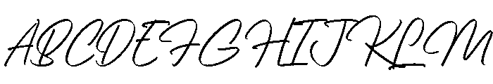 Shelvia Montanila Script Reg Font UPPERCASE