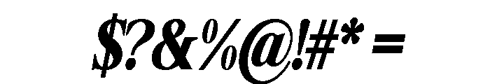 Shequan-BlackCondensedItalic Font OTHER CHARS
