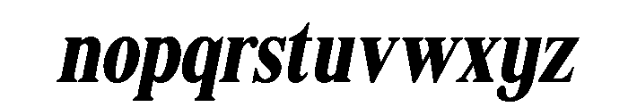 Shequan-BlackCondensedItalic Font LOWERCASE