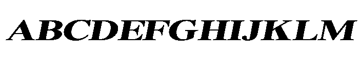 Shequan-BlackExpandedItalic Font UPPERCASE