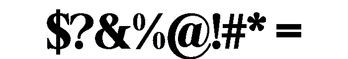 Shequan-BlackSemiCondensed Font OTHER CHARS