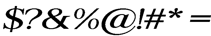 Shequan-ExpandedItalic Font OTHER CHARS