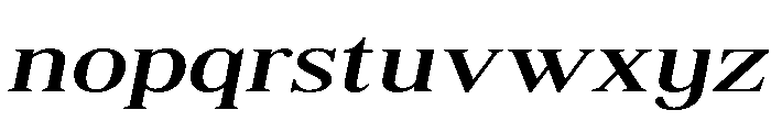 Shequan-ExpandedItalic Font LOWERCASE