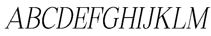 Shequan-ExtLtCondIta Font UPPERCASE