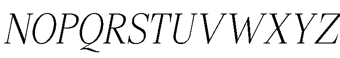 Shequan-ExtLtCondIta Font UPPERCASE