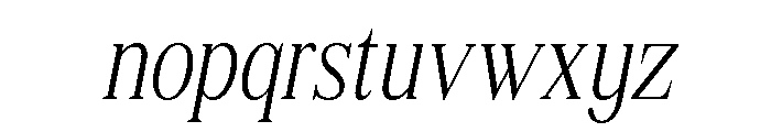 Shequan-ExtLtCondIta Font LOWERCASE