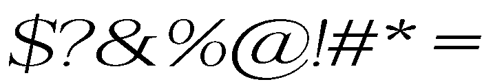 Shequan-ExtLtExpIta Font OTHER CHARS