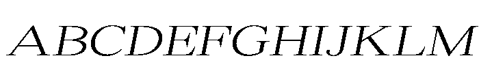 Shequan-ExtLtExpIta Font UPPERCASE