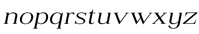 Shequan-ExtLtExpIta Font LOWERCASE