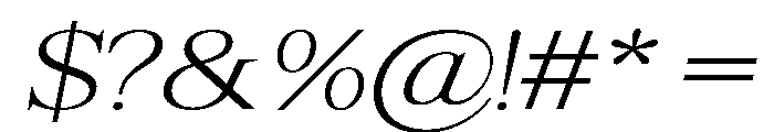 Shequan-ExtLtSemExpIta Font OTHER CHARS