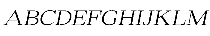 Shequan-ExtLtSemExpIta Font UPPERCASE
