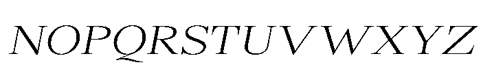 Shequan-ExtLtSemExpIta Font UPPERCASE