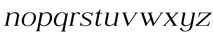 Shequan-ExtLtSemExpIta Font LOWERCASE