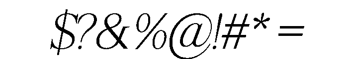 Shequan-ExtLtSemiCondIta Font OTHER CHARS