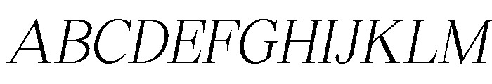 Shequan-ExtLtSemiCondIta Font UPPERCASE