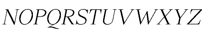 Shequan-ExtLtSemiCondIta Font UPPERCASE