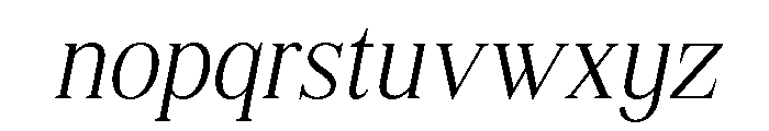Shequan-ExtLtSemiCondIta Font LOWERCASE