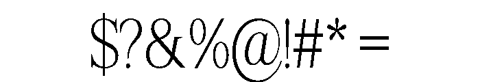 Shequan-ExtraLightCondensed Font OTHER CHARS