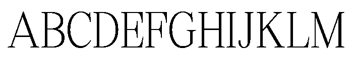 Shequan-ExtraLightCondensed Font UPPERCASE