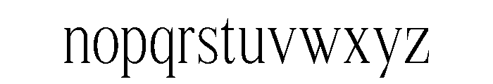 Shequan-ExtraLightCondensed Font LOWERCASE