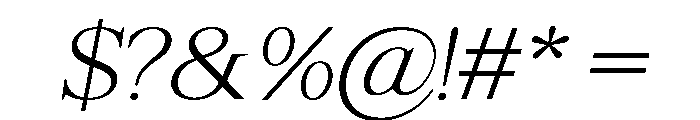Shequan-ExtraLightItalic Font OTHER CHARS