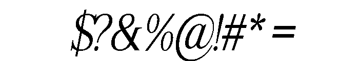 Shequan-LightCondensedItalic Font OTHER CHARS